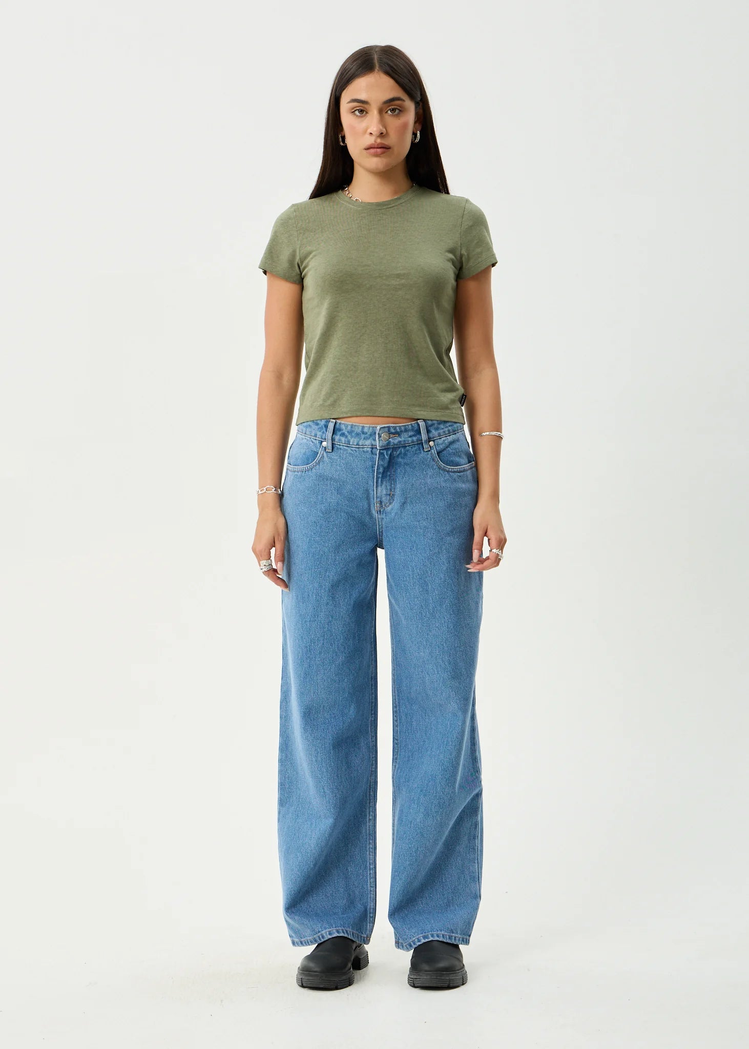 CARMEN BABY TEE | DEEP OLIVE