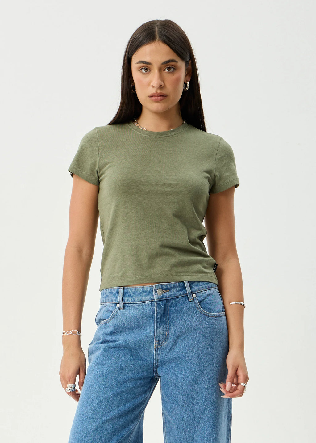CARMEN BABY TEE | DEEP OLIVE