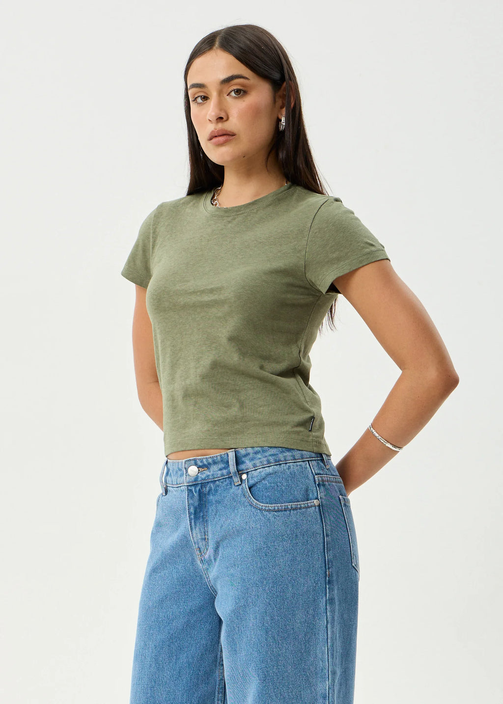 CARMEN BABY TEE | DEEP OLIVE