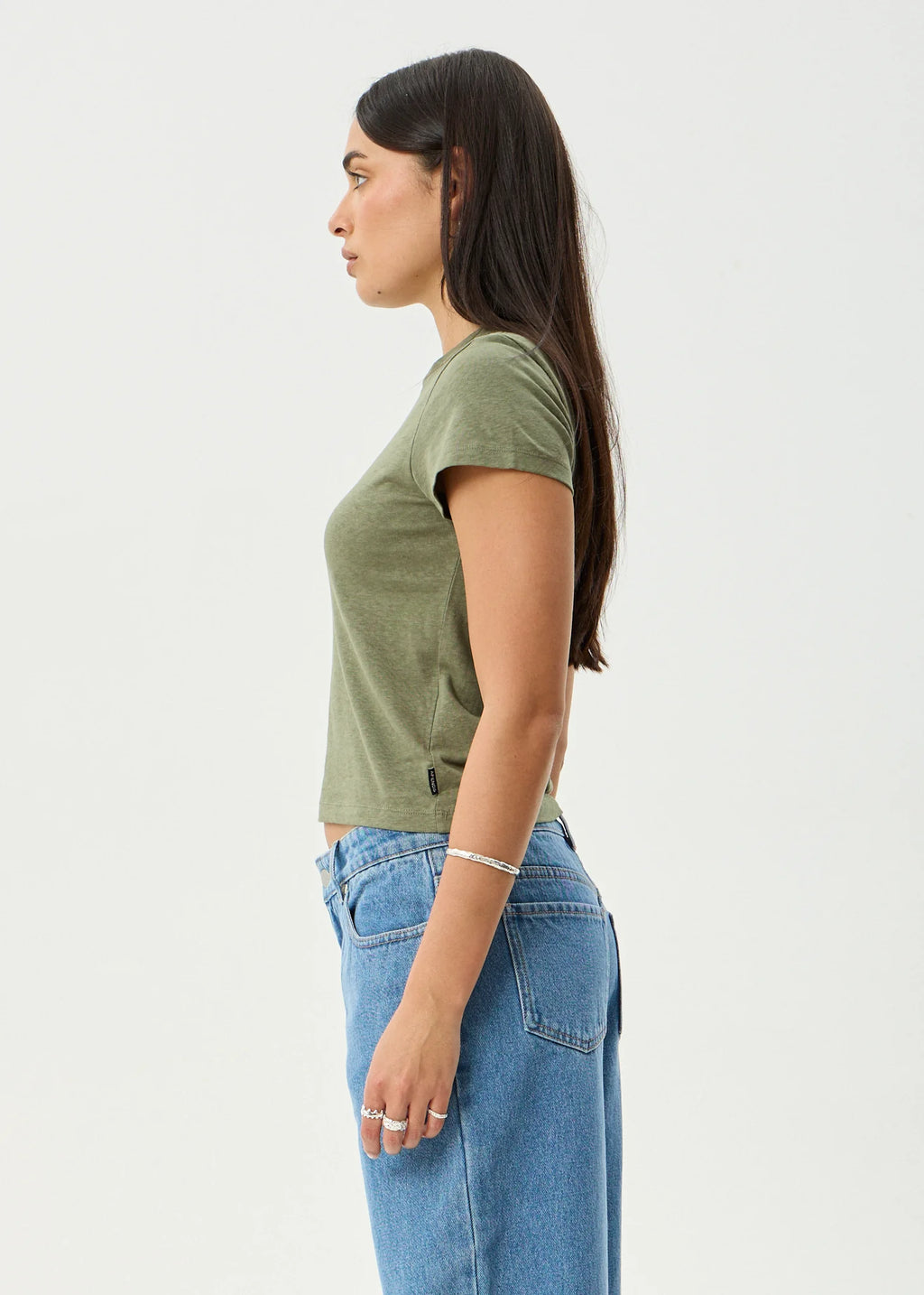 CARMEN BABY TEE | DEEP OLIVE
