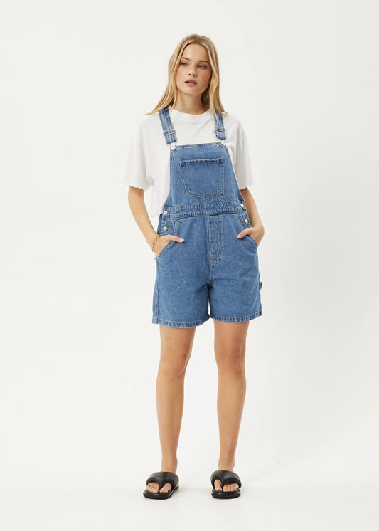 LIL LOUISE DENIM OVERALL | WORN BLUE