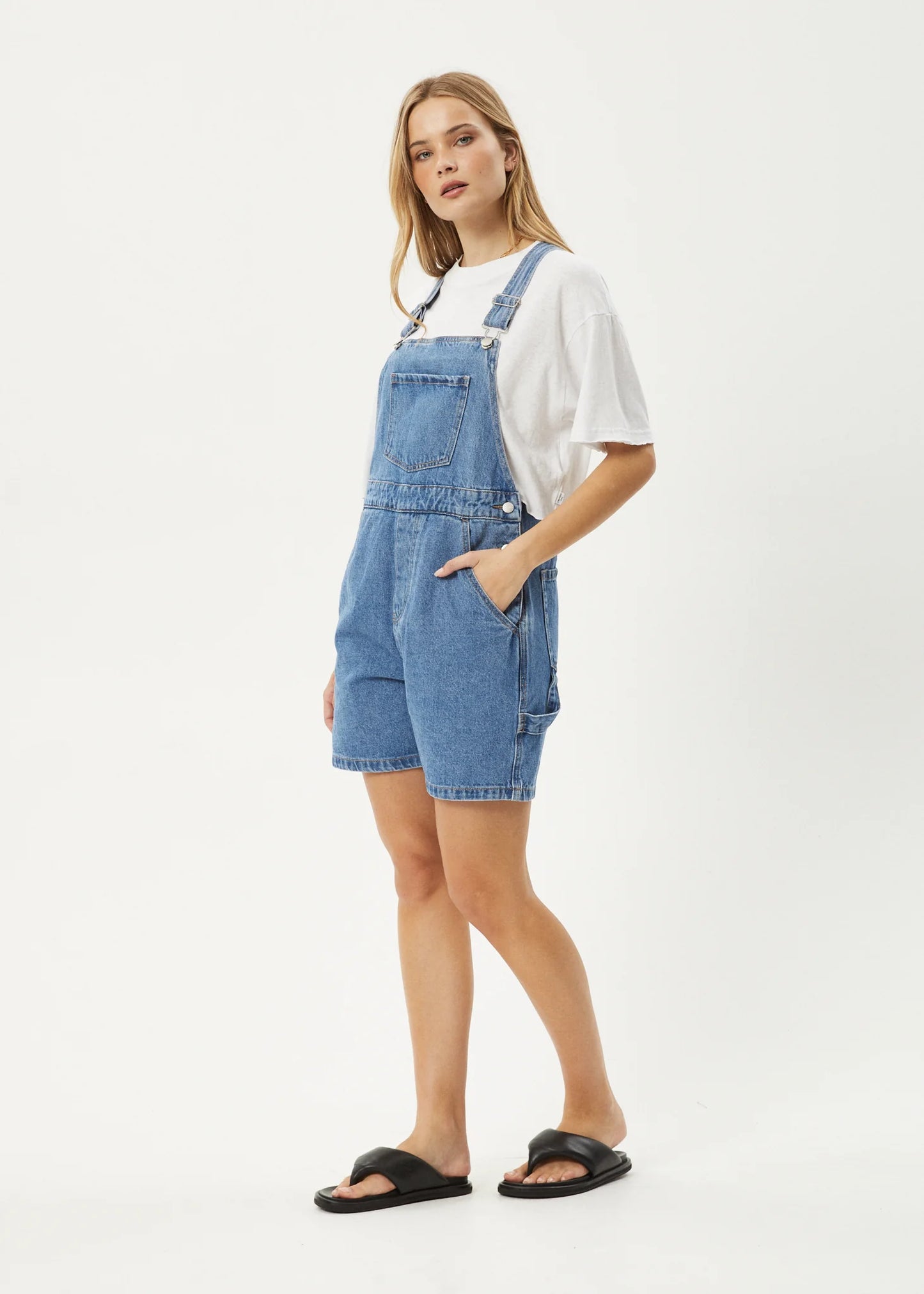 LIL LOUISE DENIM OVERALL | WORN BLUE