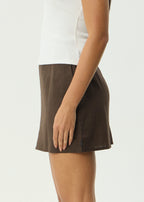 Afends Lilo Mini Skirt Coffee