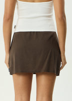Afends Lilo Mini Skirt Coffee