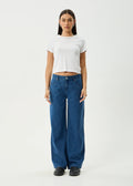 ALYRA LOW RISE WIDE LEG JEAN | AUTHENTIC BLUE