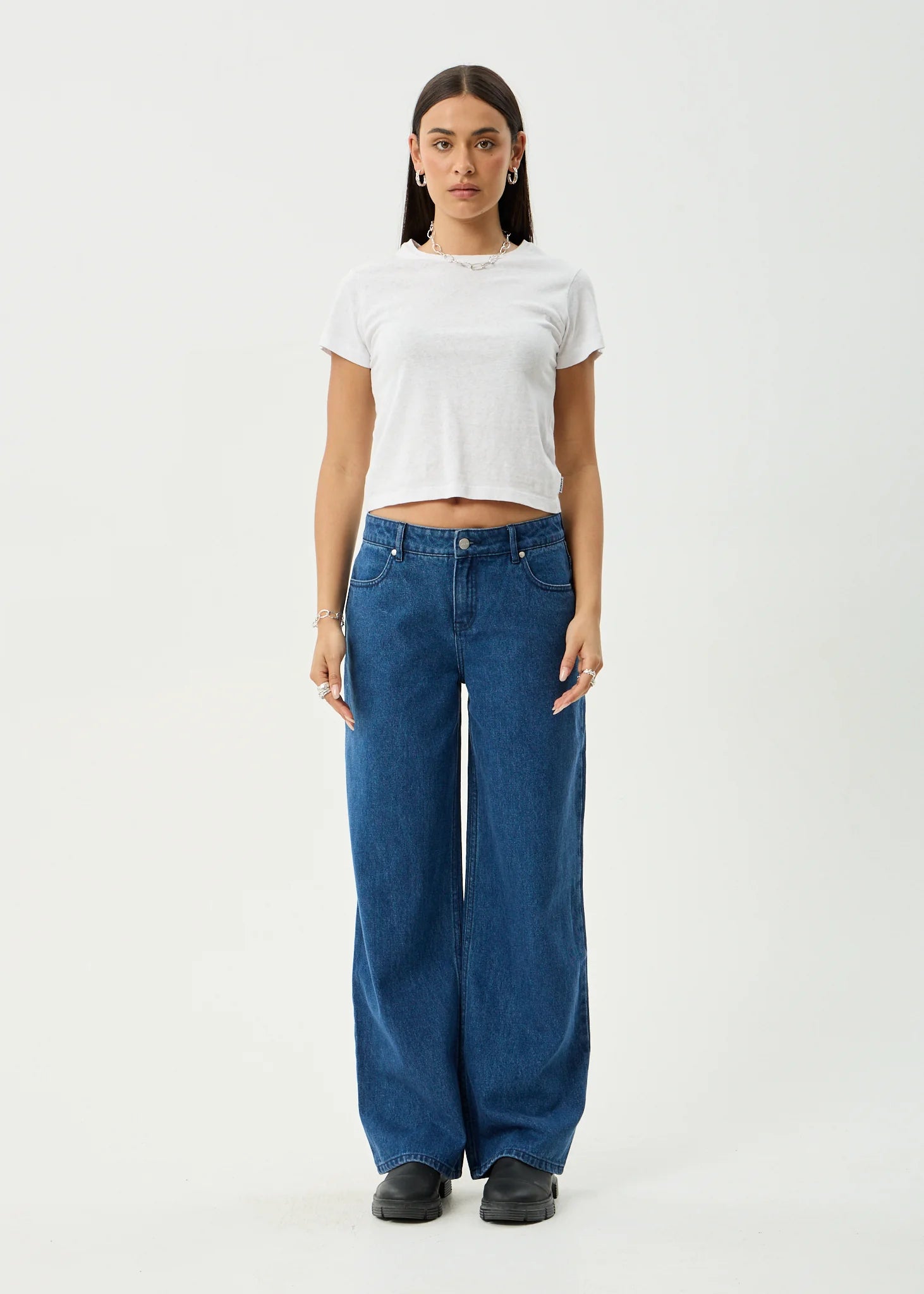 ALYRA LOW RISE WIDE LEG JEAN | AUTHENTIC BLUE