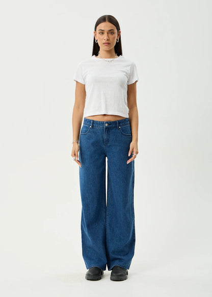 ALYRA LOW RISE WIDE LEG JEAN | AUTHENTIC BLUE