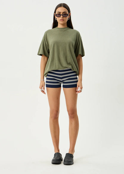 DELTA KNIT SHORTS | NAVY STRIPE