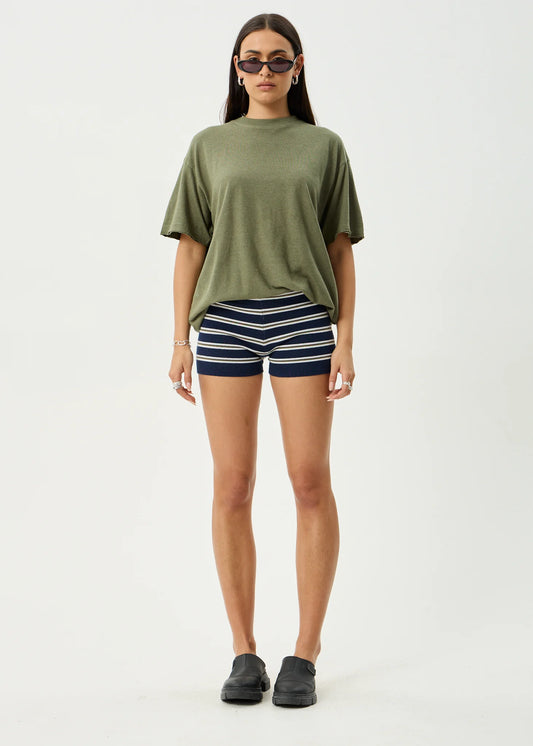 DELTA KNIT SHORTS | NAVY STRIPE