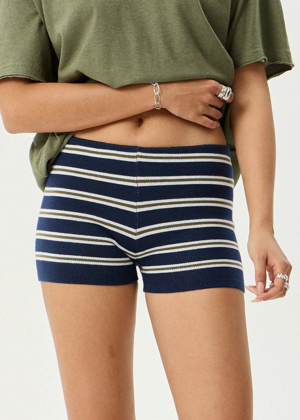 DELTA KNIT SHORTS | NAVY STRIPE