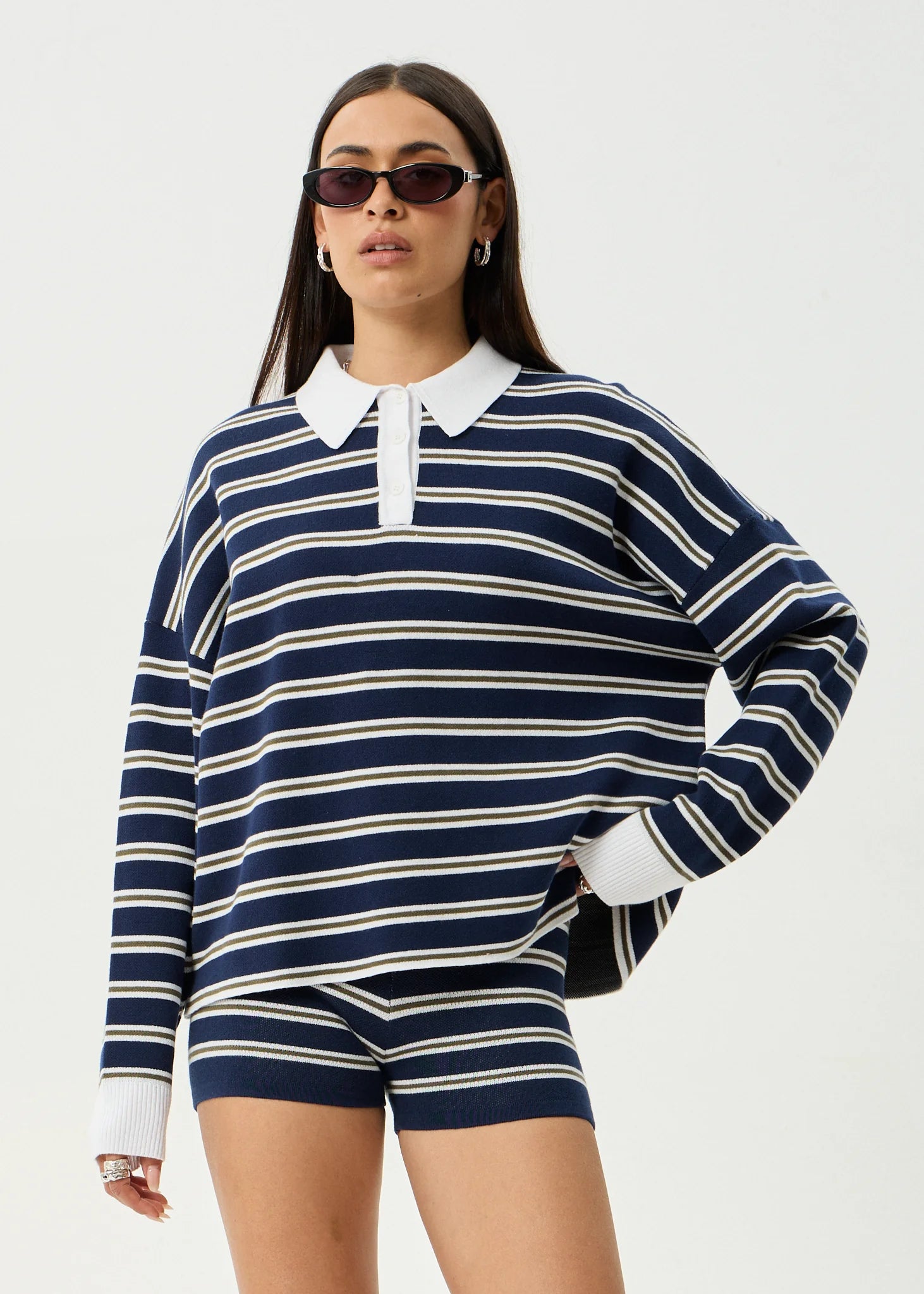 DELTA KNIT SHORTS | NAVY STRIPE