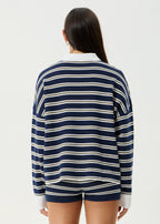 DELTA KNIT SHIRT | NAVY STRIPE
