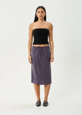GISELLE | CUPRO SKIRT AUBERGINE