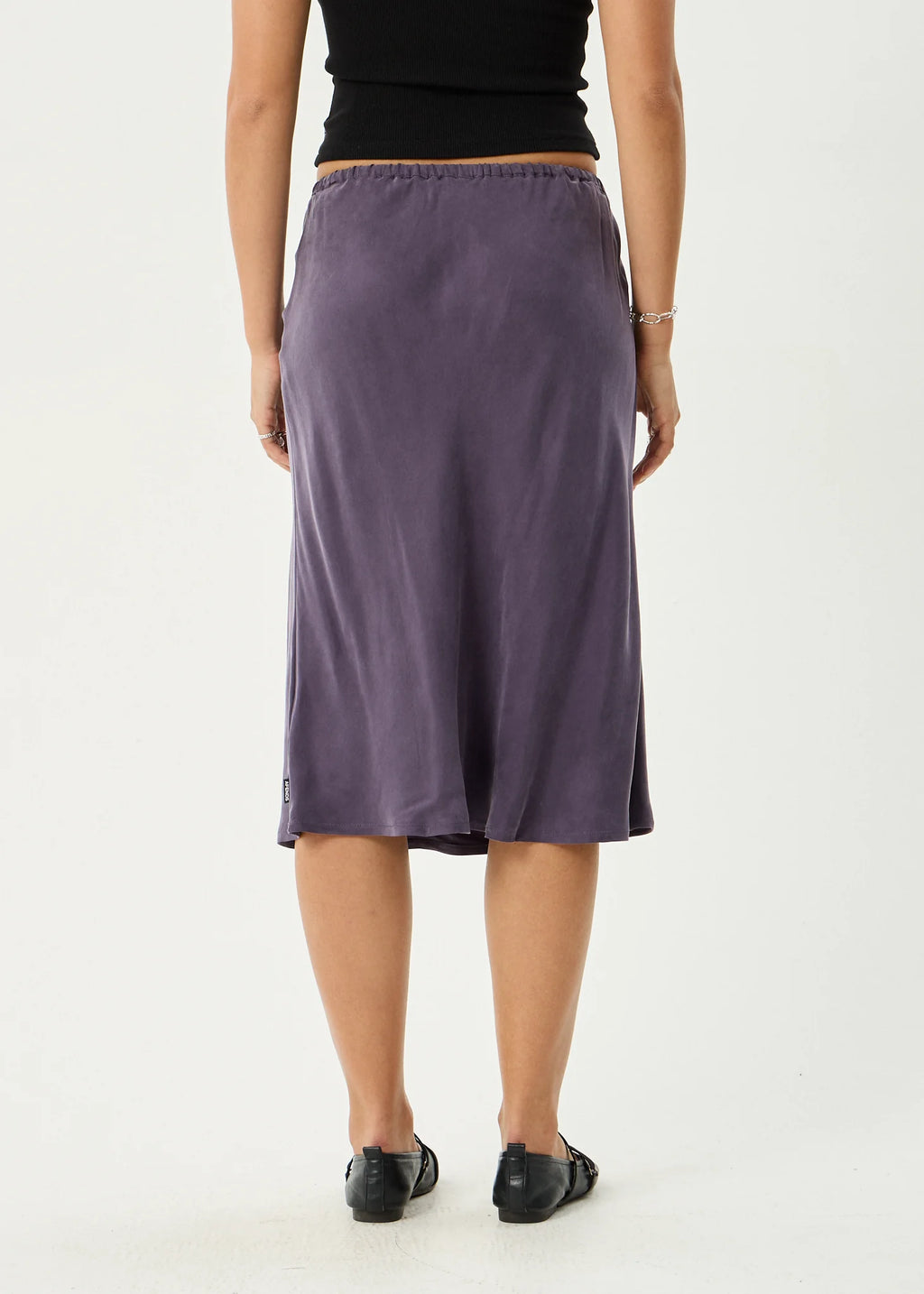 GISELLE | CUPRO SKIRT AUBERGINE
