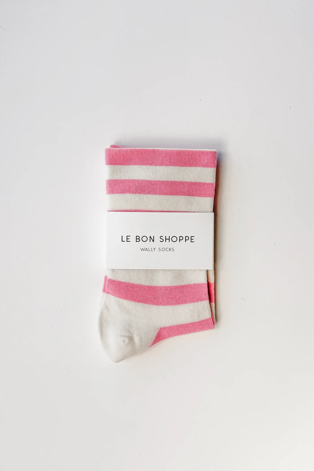Le Bon Shoppe Wide Wally Socks Rose Stripe