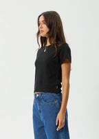 Afends Carmen Baby Tee Black