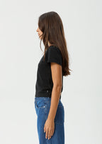 Afends Carmen Baby Tee Black