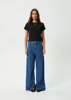 Afends Carmen Baby Tee Black