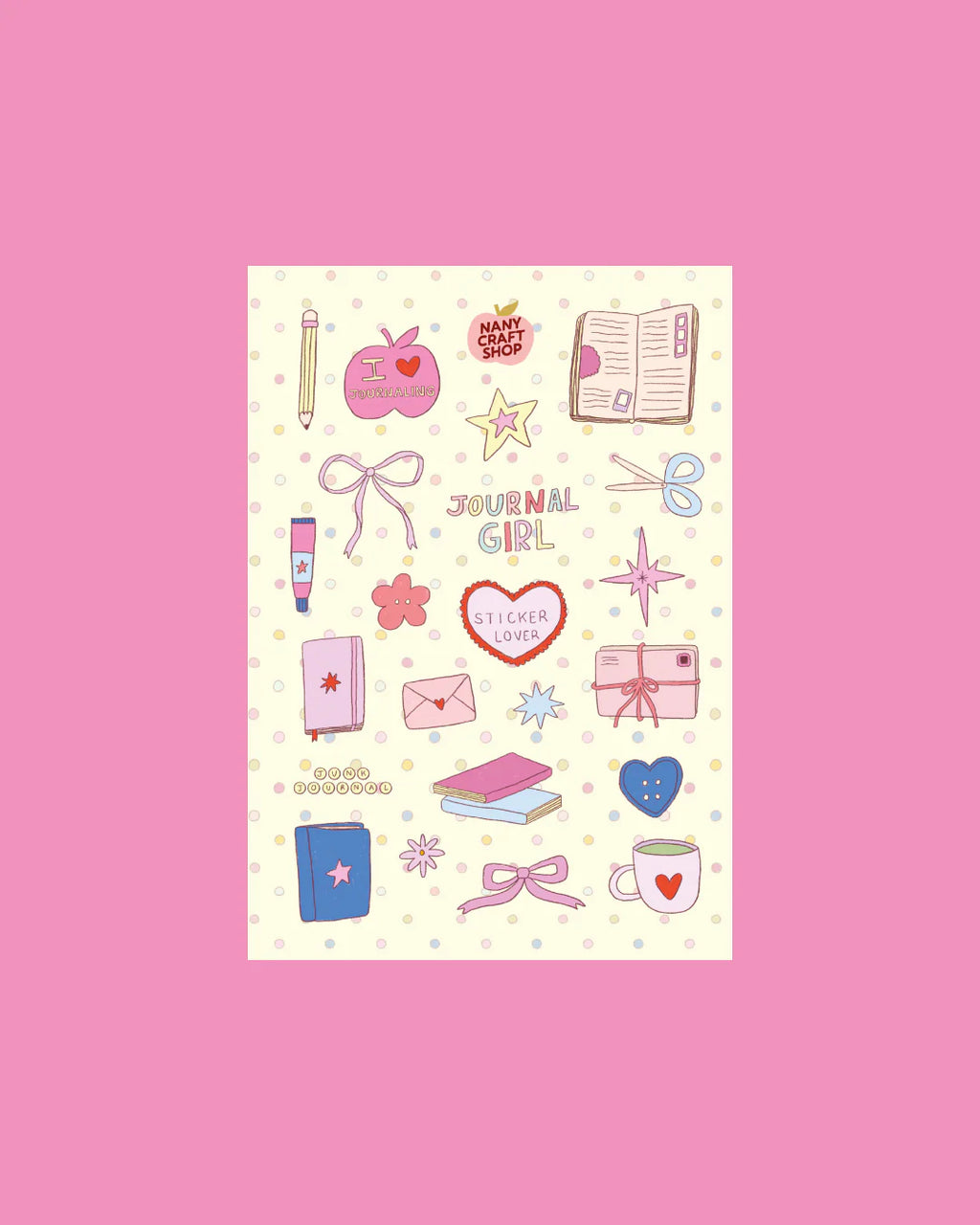 CRAFTY GIRL A5 STICKER SHEET | NANY CRAFT
