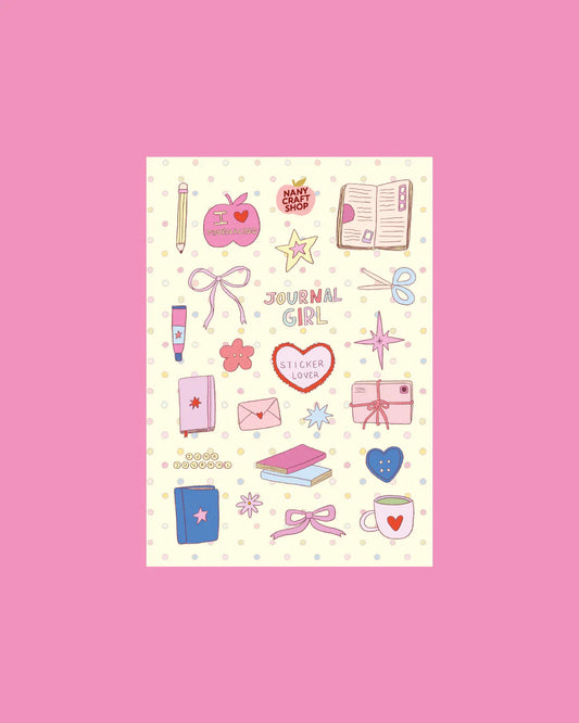 CRAFTY GIRL A5 STICKER SHEET | NANY CRAFT