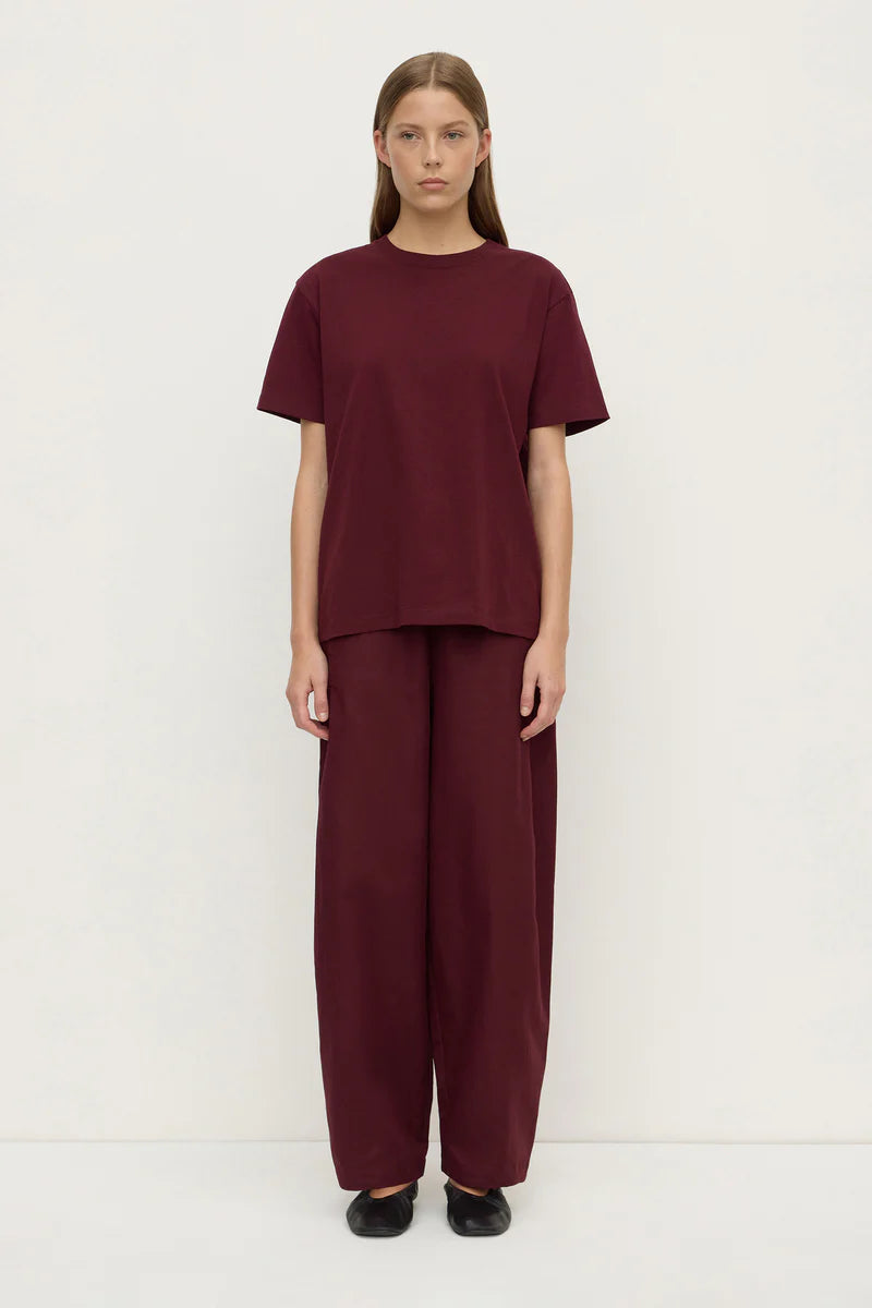 WOMENS ORGANIC BASE TEE | MERLOT