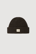 WOOL RIB BEANIE | GANACHE