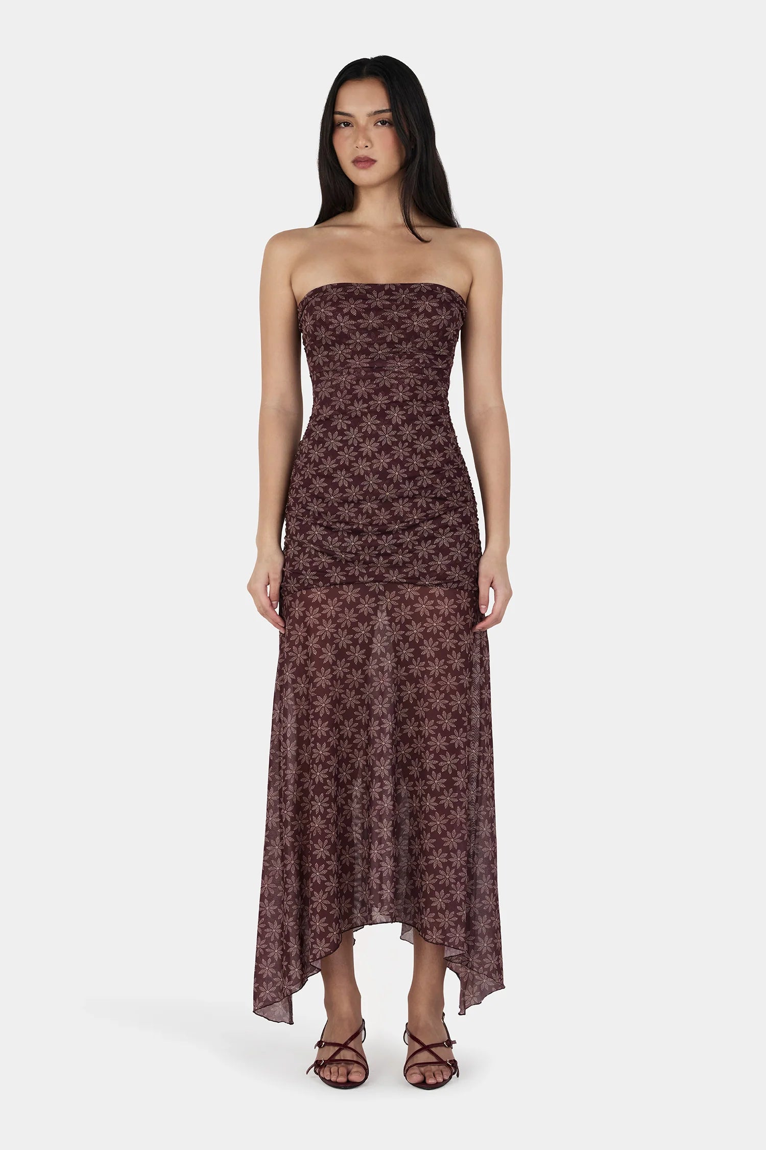 ZELLA MIDI DRESS | DAISY DOT CHERRY