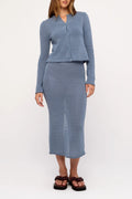 Zulu & Zephyr Denim Blue Knit Cardigan