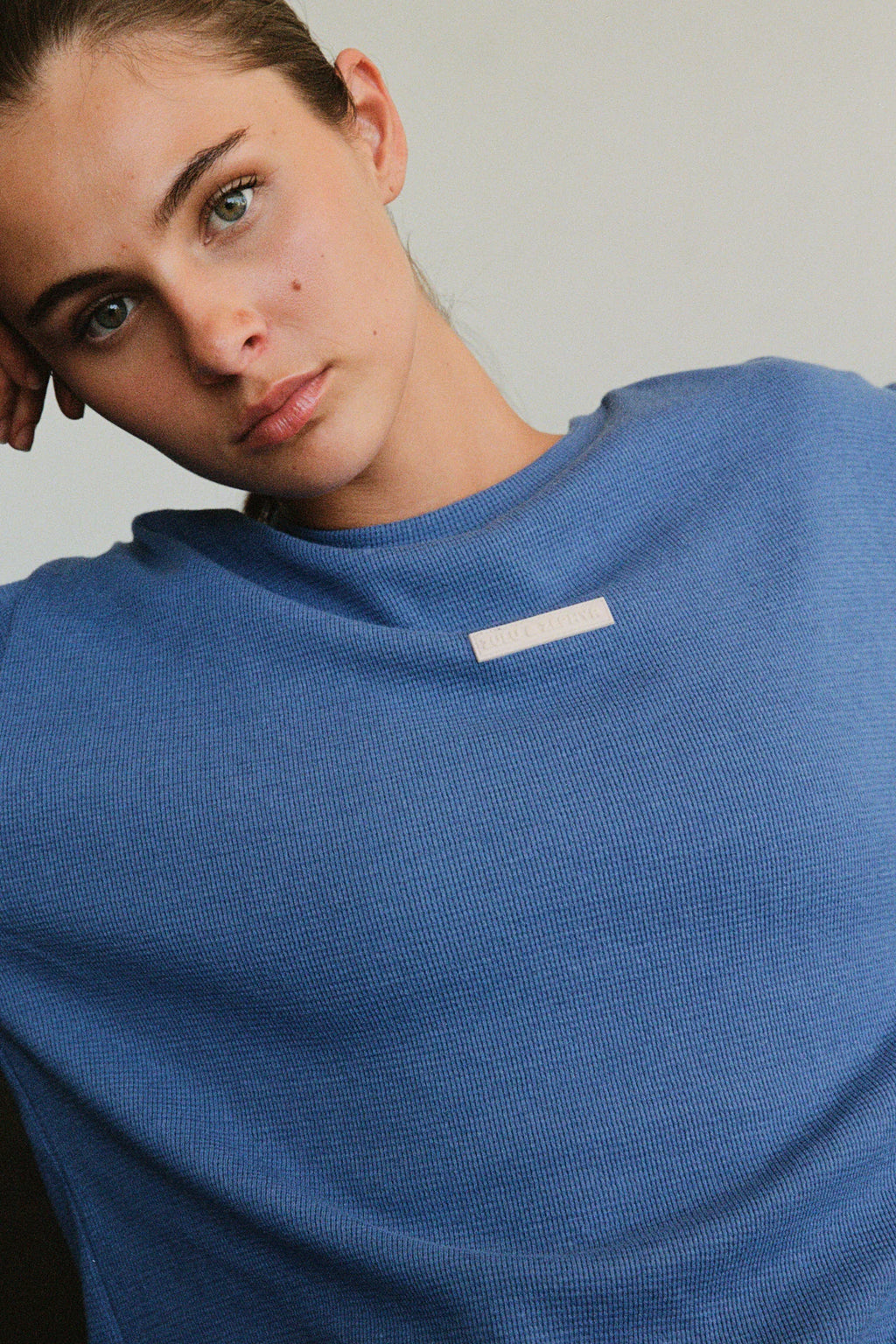 Zulu & Zephyr Waffle Long Sleeve Sport Tee Blue