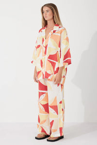 LINEN PANT | SUNSET TILE