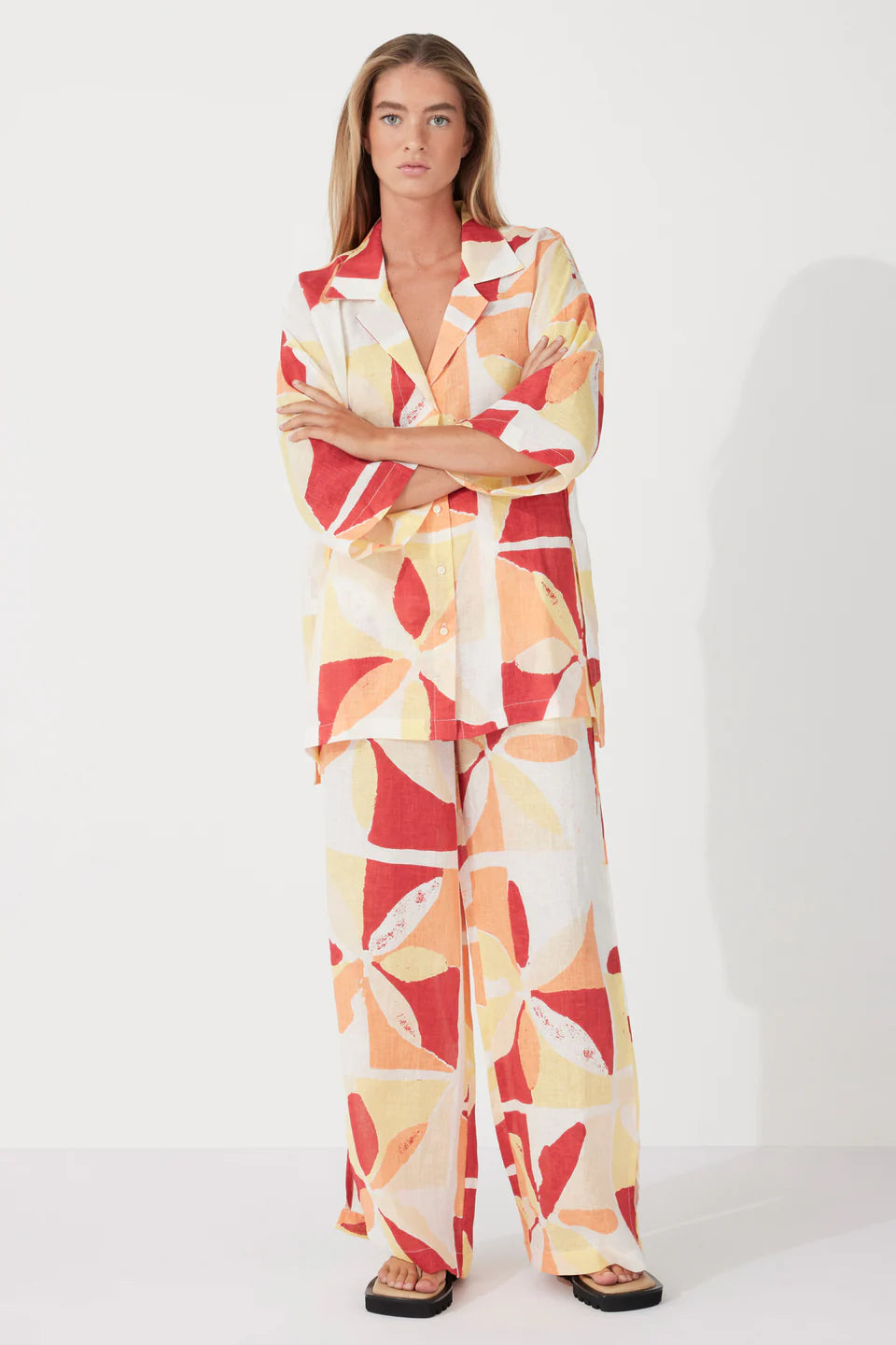LINEN PANT | SUNSET TILE