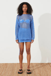 CROCHET KNIT TOP | SKY