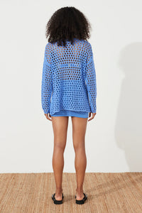 CROCHET KNIT TOP | SKY