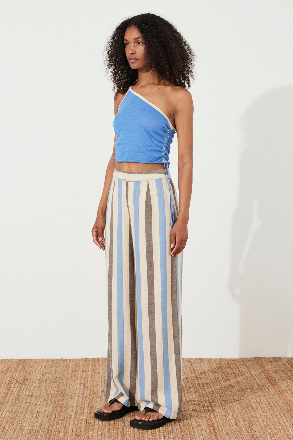 ORGANIC COTTON BLEND PANT | SKY STRIPE