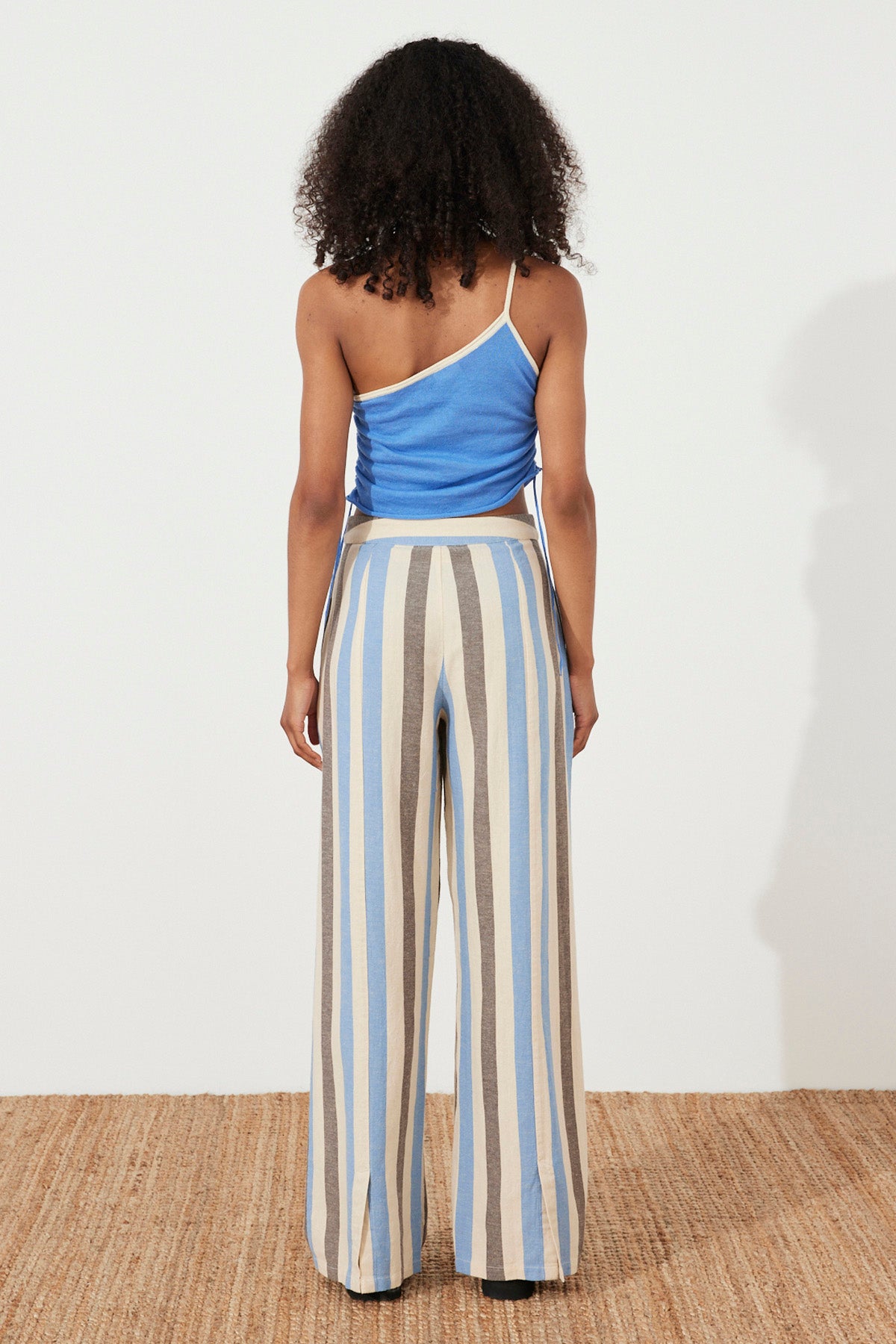 ORGANIC COTTON BLEND PANT | SKY STRIPE