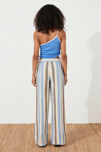 ORGANIC COTTON BLEND PANT | SKY STRIPE