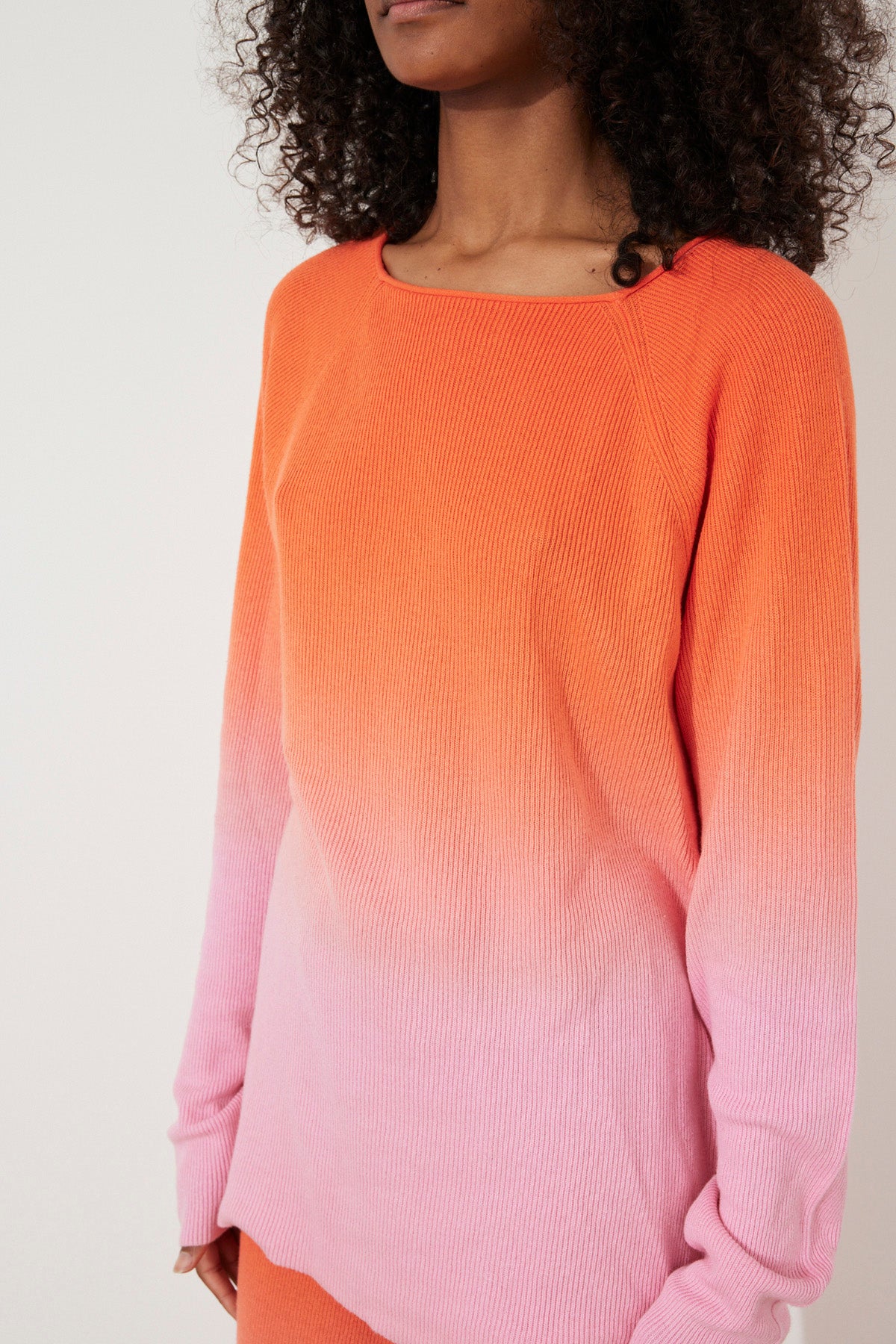 MERINO BLEND KNIT TOP | PINK OMBRE
