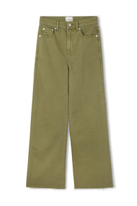 RECYCLED COTTON STRAIGHT LEG JEAN | KHAKI