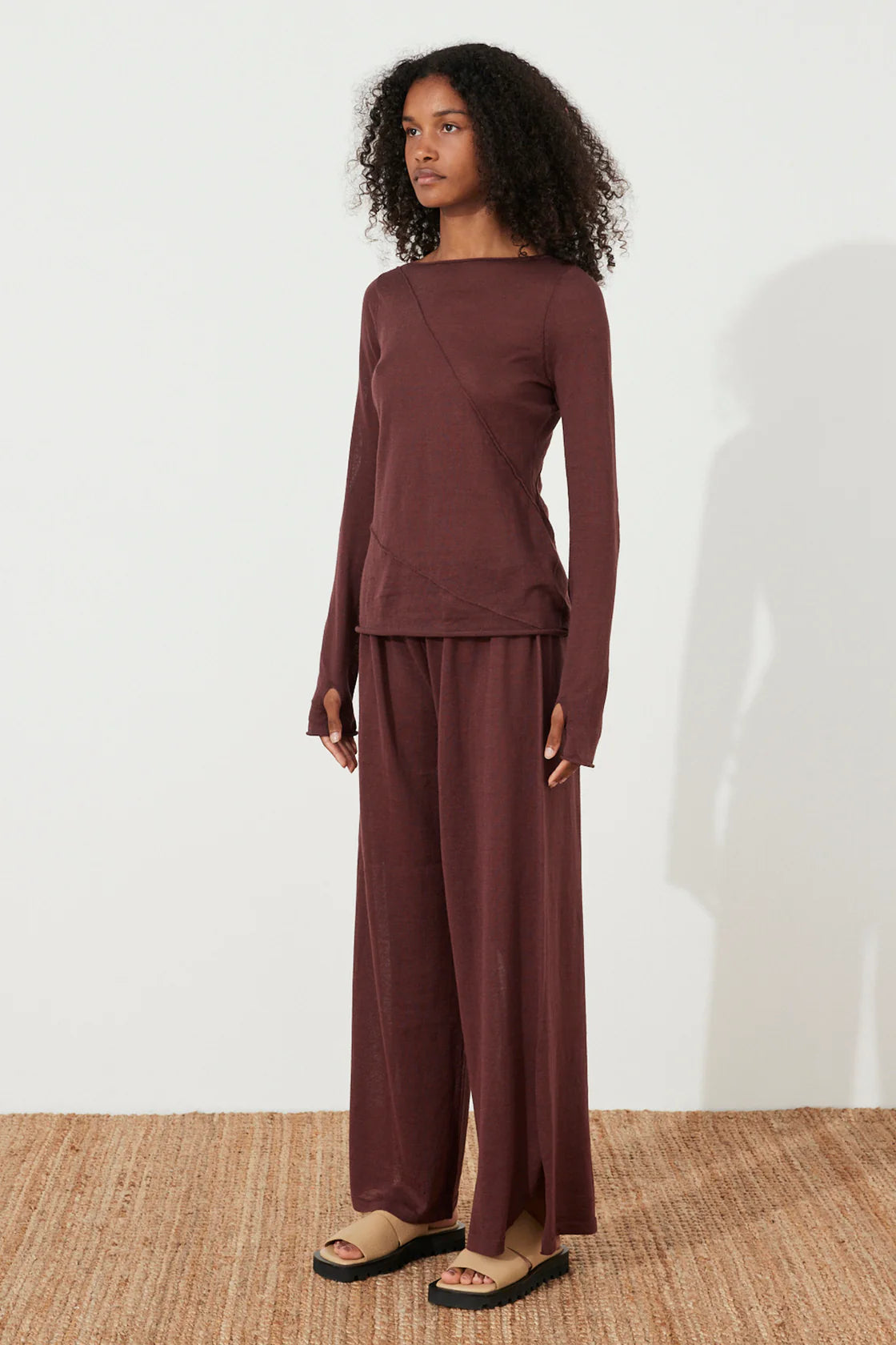 CURRANT PANELLED KNIT TOP | CURRANT