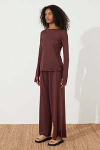 CURRANT PANELLED KNIT TOP | CURRANT