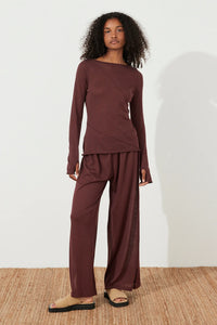 CURRANT PANELLED KNIT TOP | CURRANT