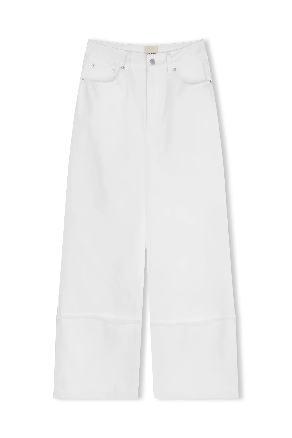 RECYCLED COTTON RELAXED STRAIGHT JEAN | WHITE