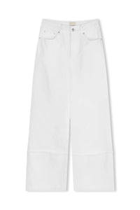 RECYCLED COTTON RELAXED STRAIGHT JEAN | WHITE