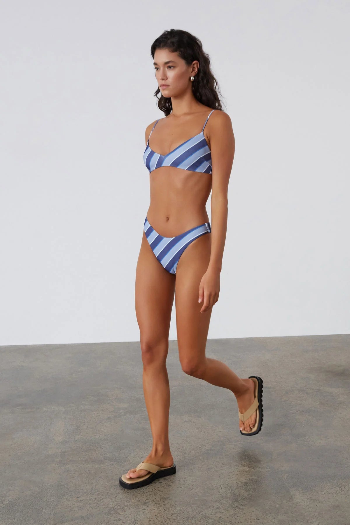 HORIZON STRIPE TEXTURED BRALETTE