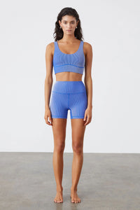 STRIPE RIB SHORT | DOLPHIN BLUE