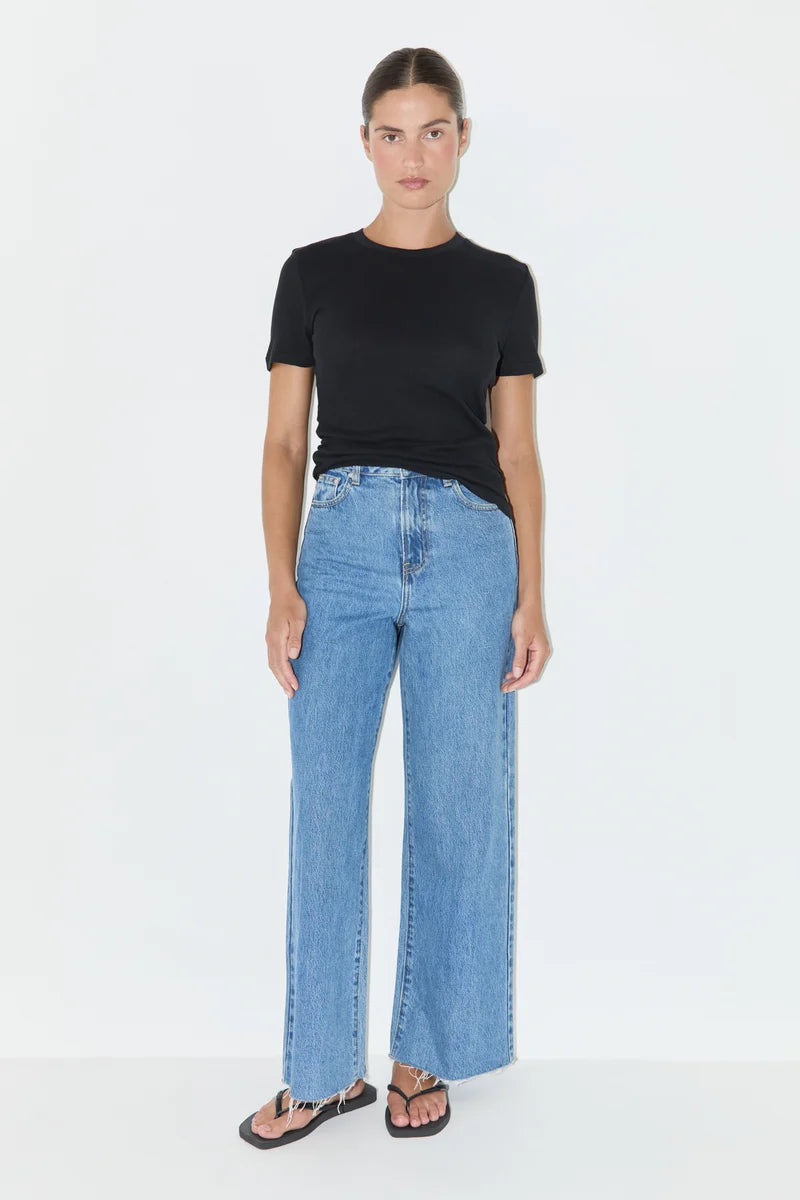Zulu & Zephyr Rib Hemp Jersey T-Shirt Black