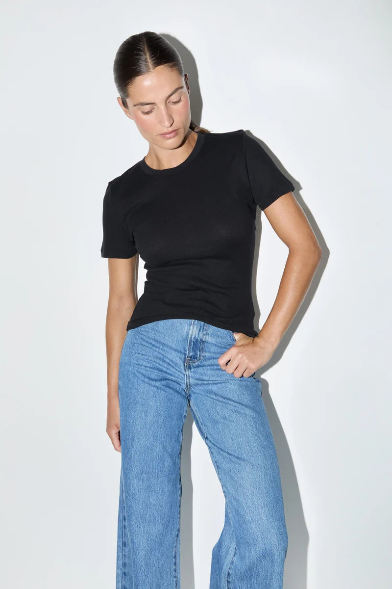 Zulu & Zephyr Rib Hemp Jersey T-Shirt Black