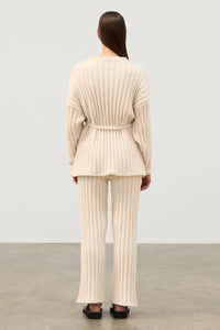 Textured Stripe Knit Tunic Jumper | Coconut