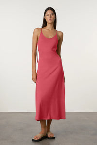 KNIT TIE DRESS | BERRY COTTON BLEND