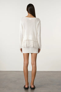 CROCHET KNIT SKIRT | WHITE